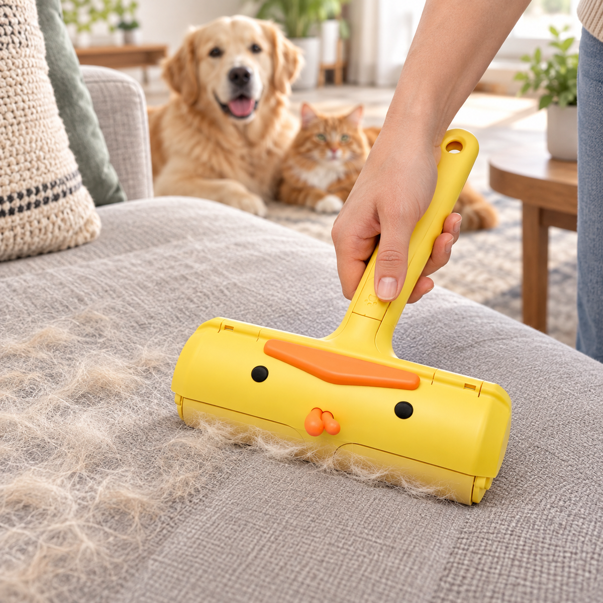 Reusable Pet Hair Remover Roller for Dogs & Cats